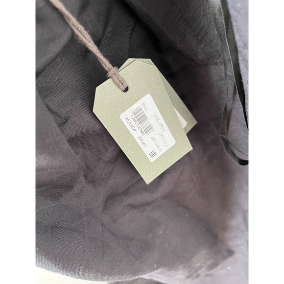 NWT All Saints Ludo Cotton Linen Halter Open Back Midi Dress in Black Sz‎ 2 $249 - Picture 4 of 5